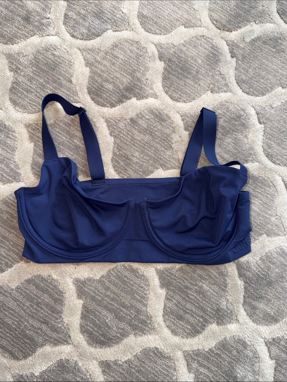 aerie Navy Underwire Bra with Wide Straps